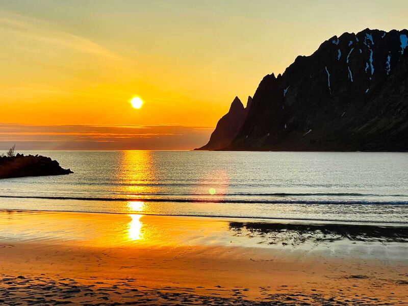 Mitternachtssonne im Ersfjord