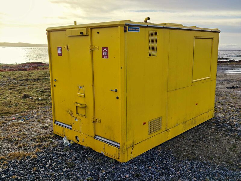 Security Cabin nach dem Sturm